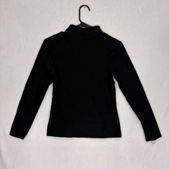 Patagonia Black Wool Base Layer Half Zip Pullover Long Sleeve Top Women's XS - Picture 8 of 11